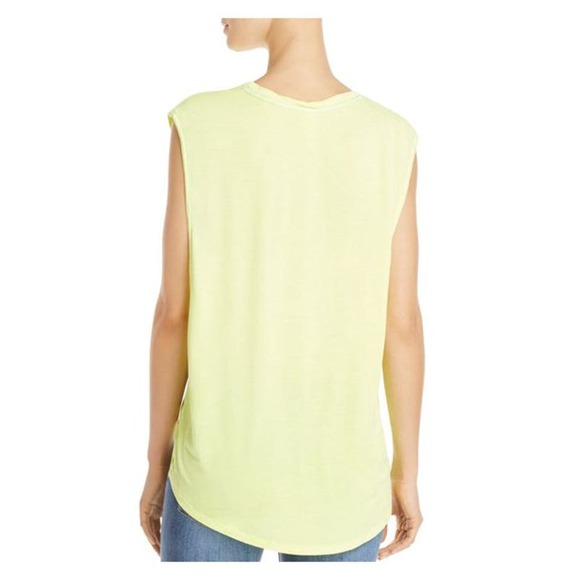 Free People Yellow The It Crew Neck Sleeveless Muscle Tank NWT Size XS - Picture 2 of 10